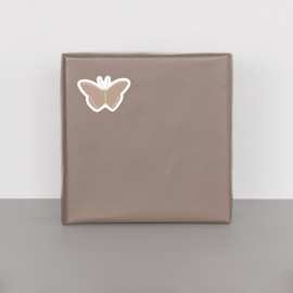 Butterfly Gold Warm Pink  55x38 mm | sticker | 9 stuks