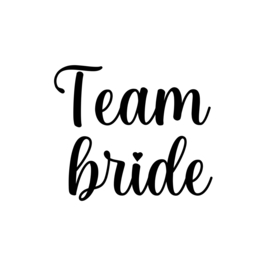 Strijkapplicatie bruiloft  | Team bride (Calligraphy)