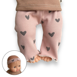 poppen flared + haarbandje  |  rib hartjes