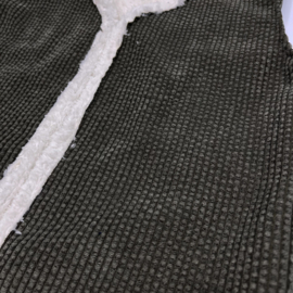 Gilet | Teddy rib groen
