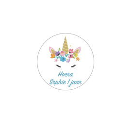 Traktatie stickers | unicorn