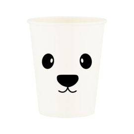 Versier traktatie sticker | Panda gezichtjes 10 stuks