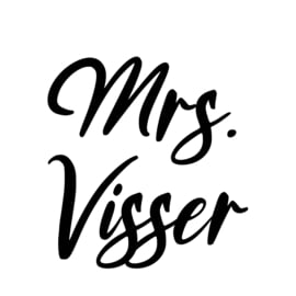 Strijkapplicatie bruiloft  | Mrs. Visser