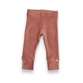 Broekje skinny  |  Brede Ribfluweel Klei Roze