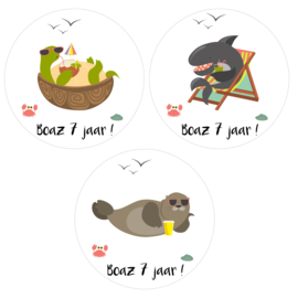 Traktatie stickers | relaxing animals