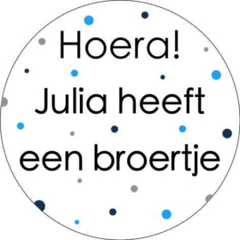 Traktatie stickers geboorte | stippen