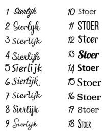 diy sticker | naam voor kerstbal