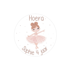 Traktatie stickers | ballerina