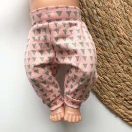 Poppen broekje oud roze driehoek
