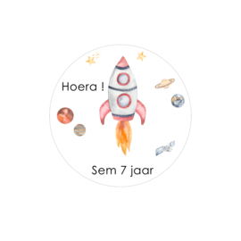 Traktatie stickers | Raket