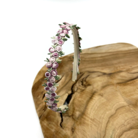 Diadeem   |  paarse bloemen