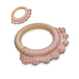 Bijtring bolletjes  |  Baby roze