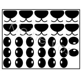 Versier traktatie sticker | Panda gezichtjes 10 stuks