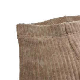 Broekje skinny  |  Brede Ribfluweel donker Beige
