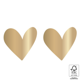 Golden Heart  55 mm | sticker | 9 stuks