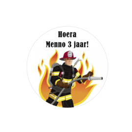 Traktatie stickers | brandweer stoer