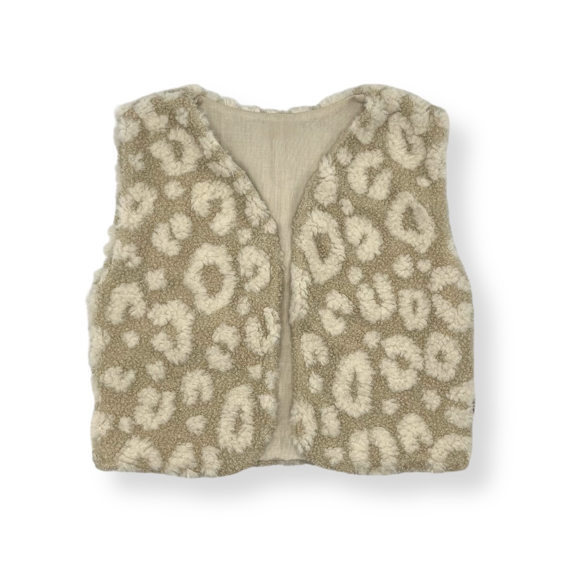 Gilet | Teddy panter beige