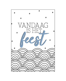 Wenskaarten - Vandaag is het feest - 148 x 105 mm