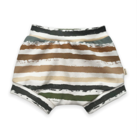 Short | strepen bruin/groen tinten