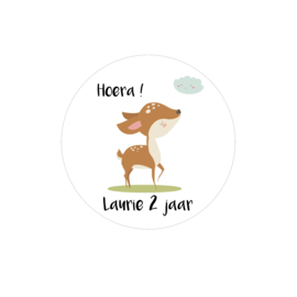 Traktatie stickers | Hertje