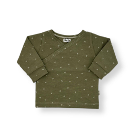 Overslag shirt |   groen dots