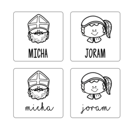 Naam stickers sinterklaas