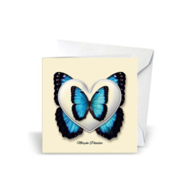 Giftcard Blue Butterfly magneet acryl