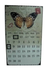 Kalender vlinder metaal