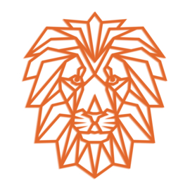 Geometrische Oranje Leeuw