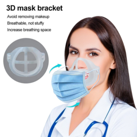 3D-Silicone beter adem mondmasker 3 stuks
