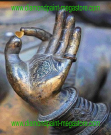 Hart tussen Buddha's vingers