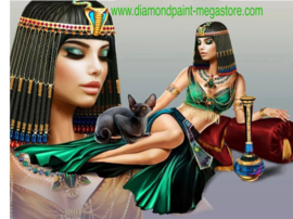 Cleopatra met zwarte kat