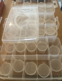 opbergbox incl 30 stuks pot 28ml