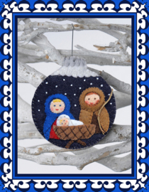 Kerstbal Jozef, Maria en kindje Jezus