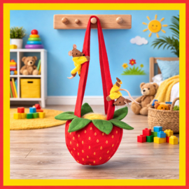 Aardbeitasje met twee muisjes