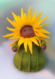 Zonnebloem baby broche