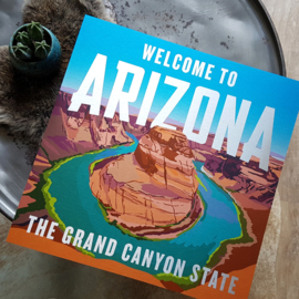 Arizona welcome sign - Horseshoe Bend | aluminium