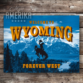 Wyoming welcome sign | aluminium