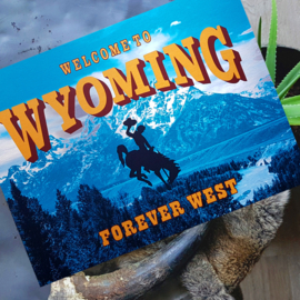 Wyoming welcome sign | aluminium