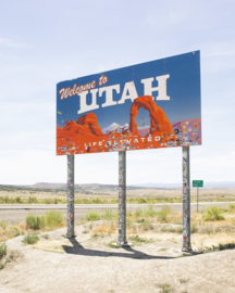 Utah welcome sign | aluminium