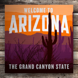 Arizona welcome sign -  Saguaro | aluminium