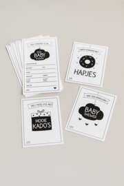Babyshower Kaarten – Mijlpaalkaarten Set met Lint