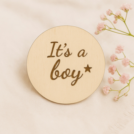 Houten Aankondigingsschijfjes – It’s a Boy / It’s a Girl | Box of Memories