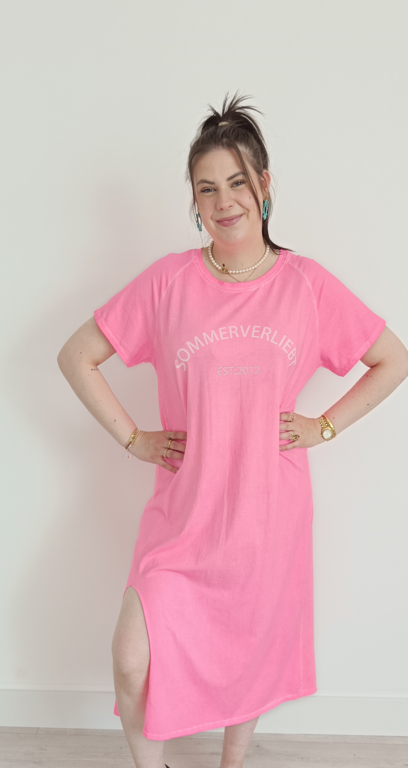 Jurk neon pink