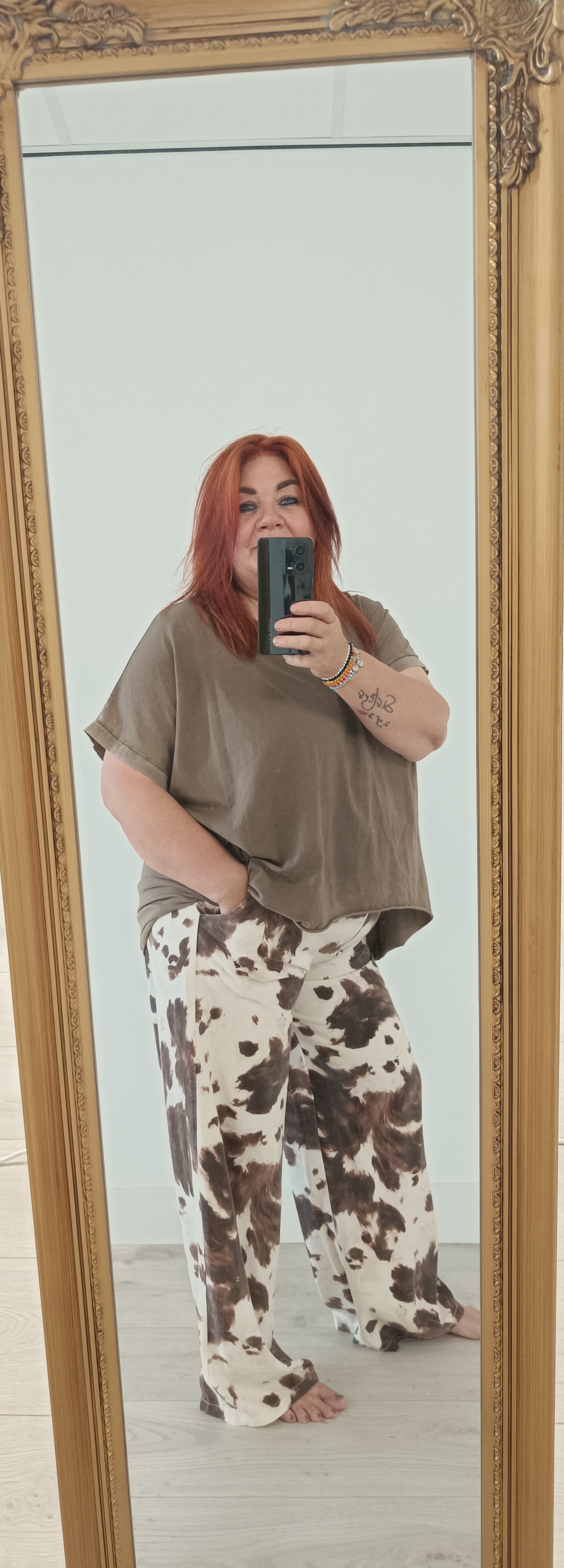 Broek met choco print