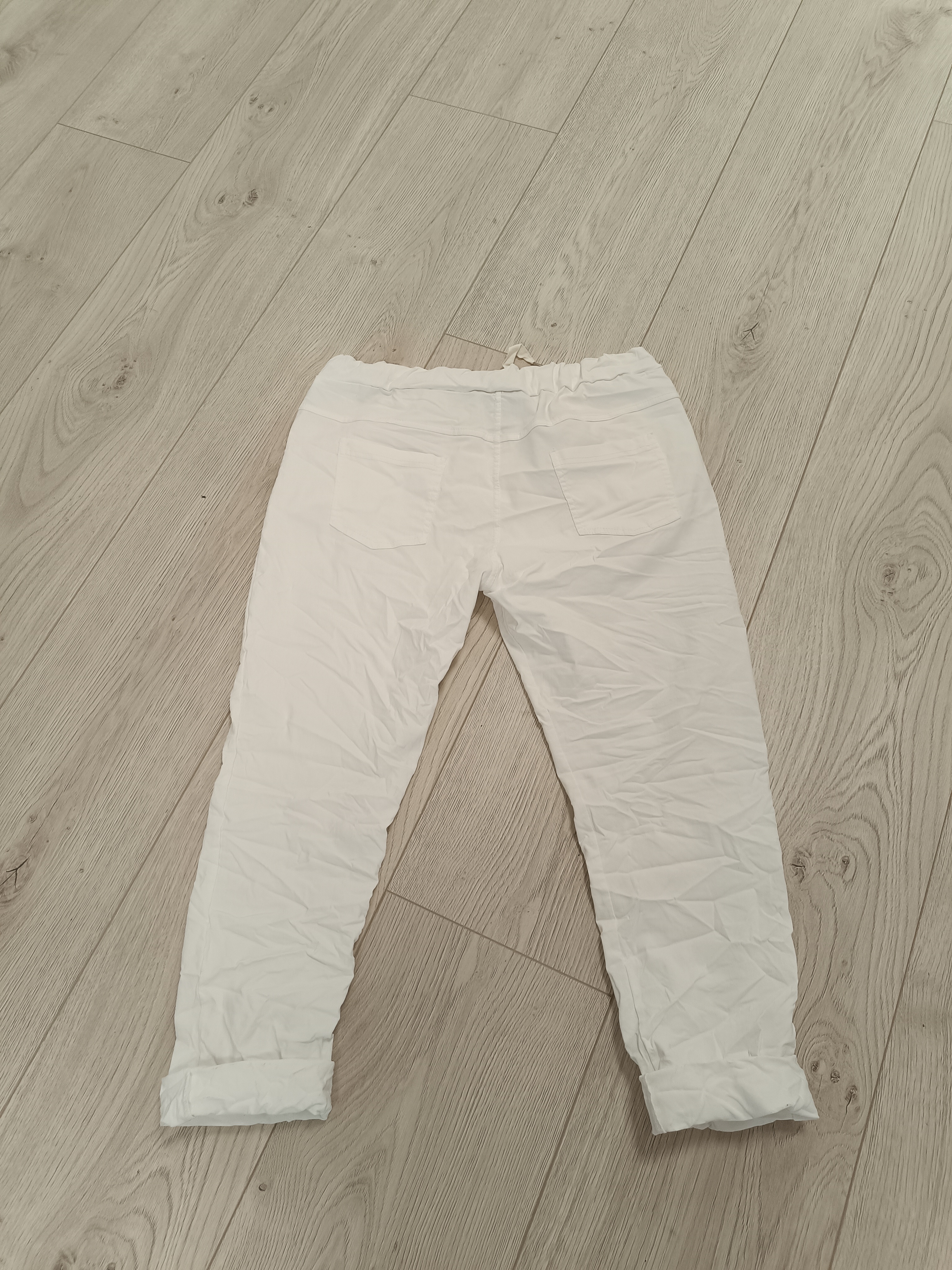Stretch broek wit lang model