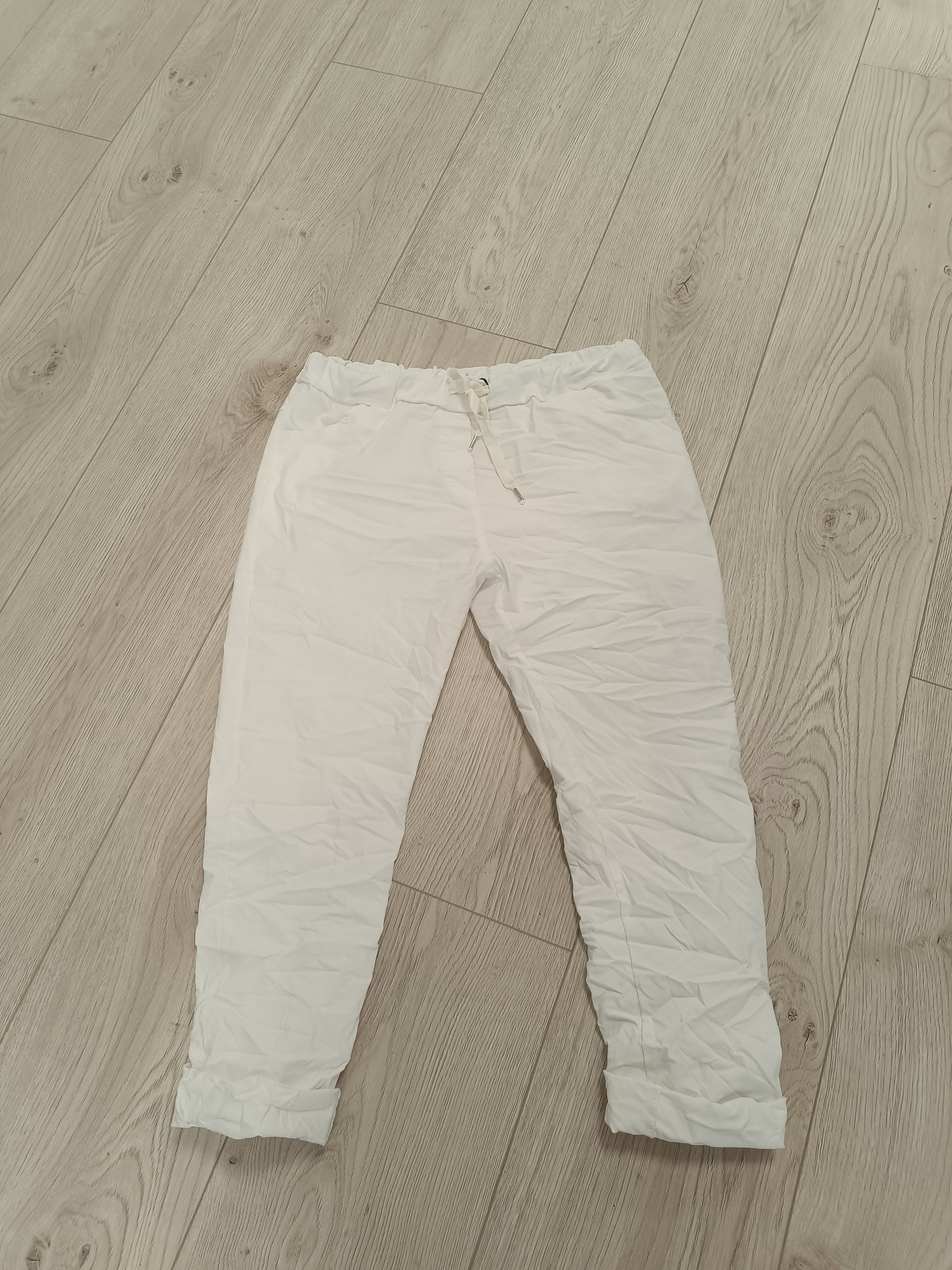 Stretch broek wit lang model