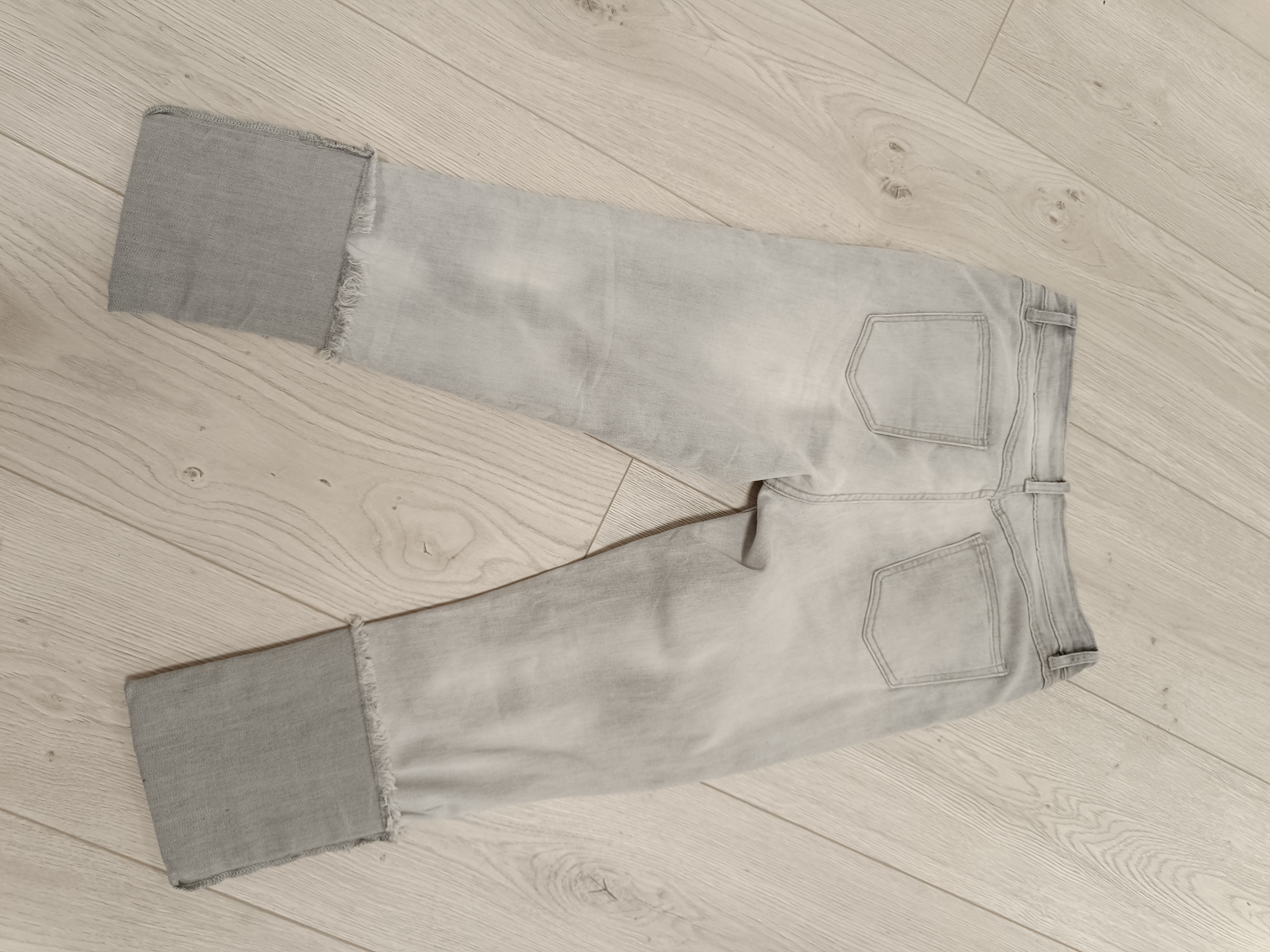 Jeans Grey  brede omslag maat 44/46