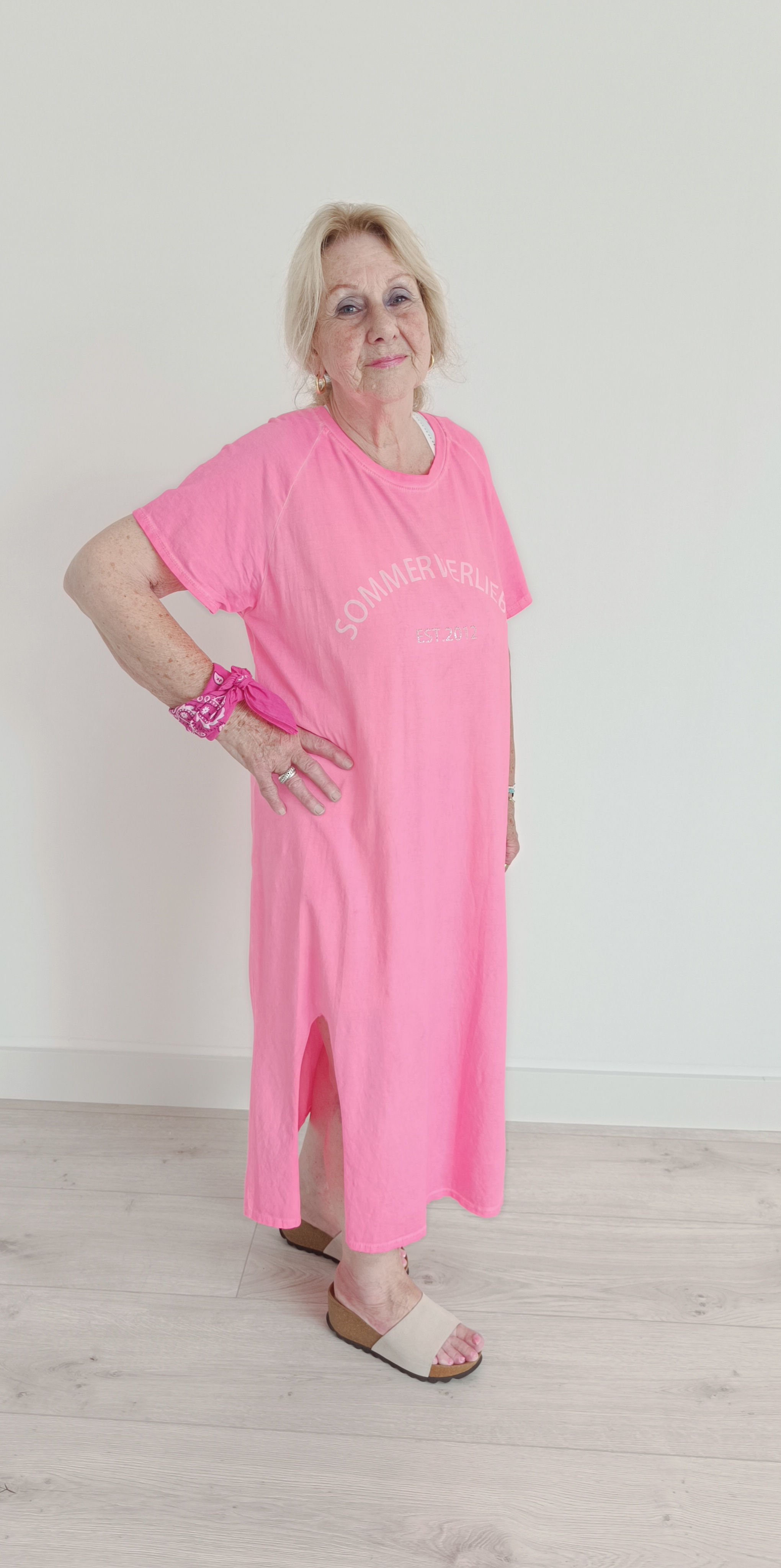Jurk neon pink