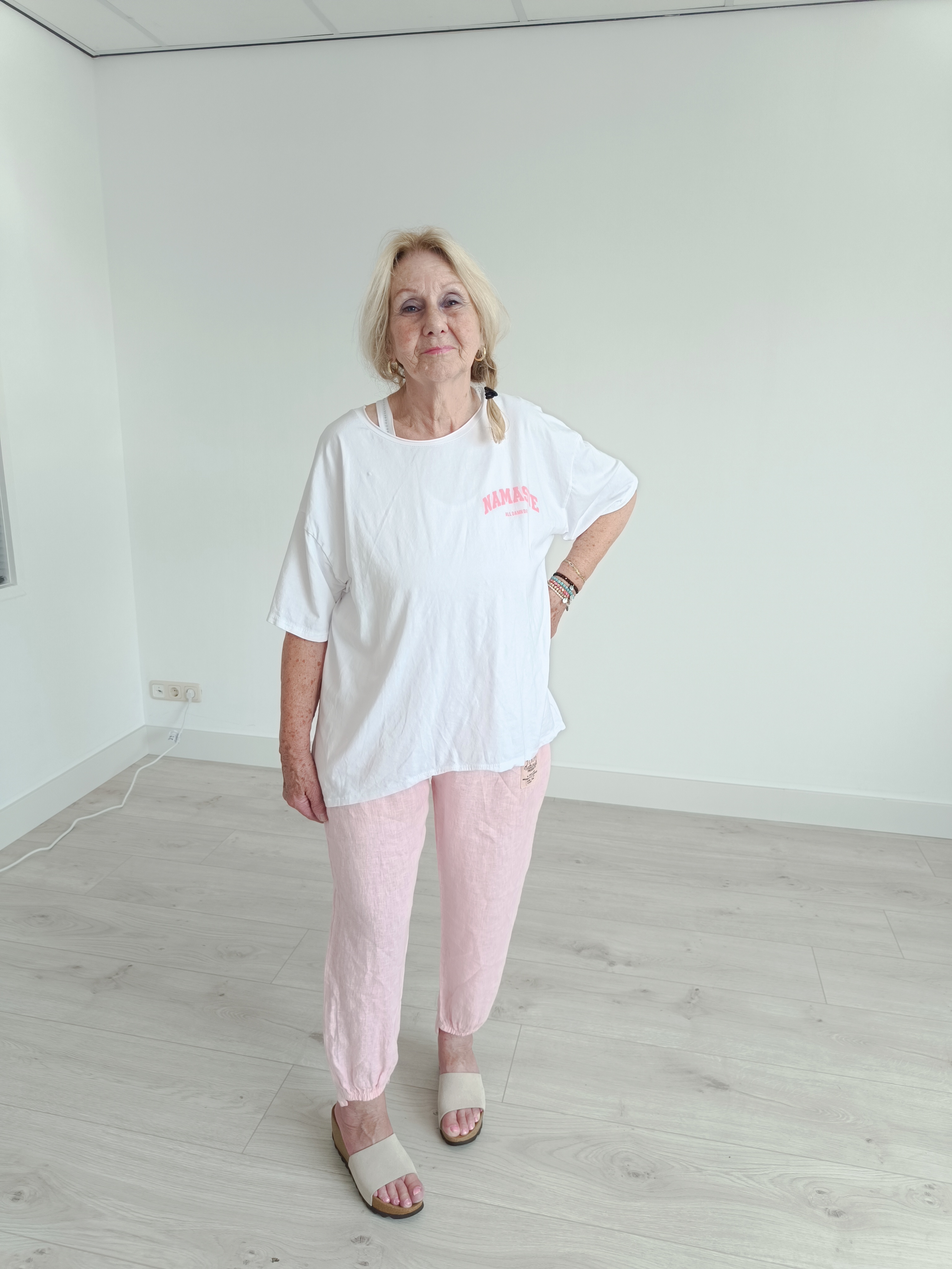 T shirt NAMASTE wit